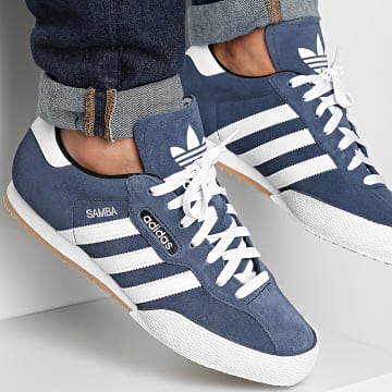 Adidas Originals - Sam Super Suede 019332 Navy Footwear White Sneakers