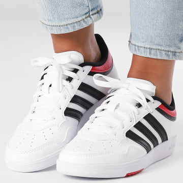 Adidas Sportswear - Baskets Femme Hoops 4.0 J JQ7852 Footwear White Core Black Better Scarlet