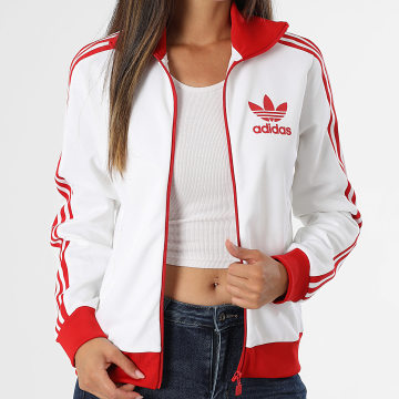 Adidas Originals - Women's Classic Zip Jacket JX7849 White Red