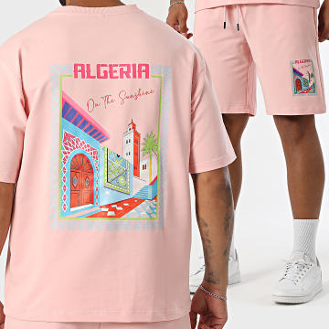 Armita - Set Oversize T-Shirt Large und Jogging Shorts Algeria 007 Pink