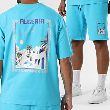 Armita - Set Oversize T-Shirt Large und Jogging Shorts Algeria 005 Hellblau