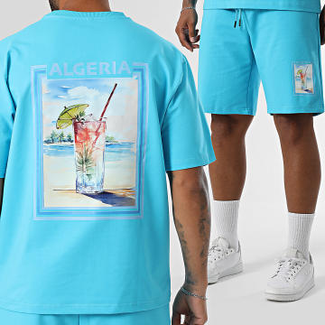 Armita - Set Oversize T-Shirt Large und Jogging Shorts Algeria 011 Hellblau