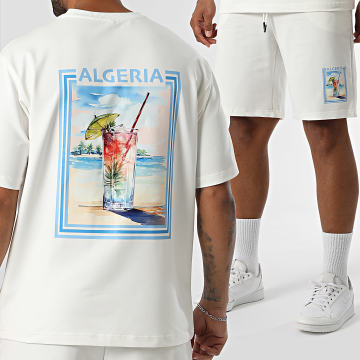 Armita - Ensemble Tee Shirt Oversize Large Et Short Jogging Algeria 011 Beige Clair