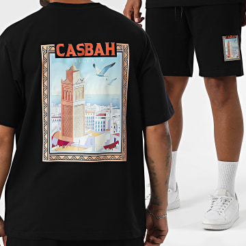 Armita - Casbah 002 Set composto da maglietta oversize nera e pantaloncini da jogging