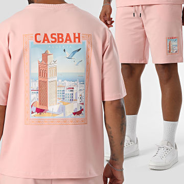 Armita - Casbah 002 Set composto da maglietta oversize grande e pantaloncini da jogging rosa