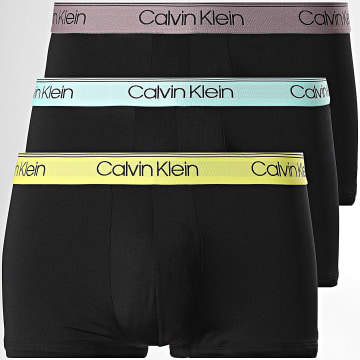 Calvin Klein - Set van 3 NB2569A Zwart Turquoise Geel Paars Boxershorts