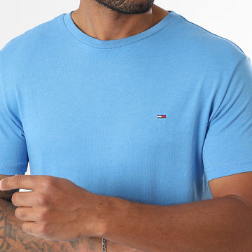 Tommy Jeans - Tee Shirt Slim Jaspe 0363 Bleu Clair