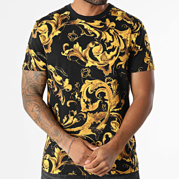 Versace Jeans Couture - Tee Shirt Slim All Over 79GAH6S0-JS515 Noir Renaissance