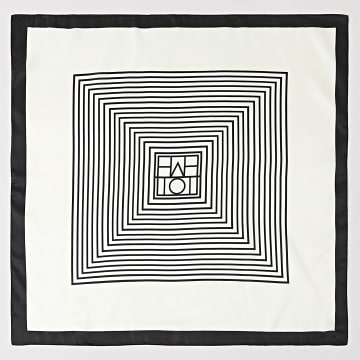 Frilivin - Foulard L18 Blanc Noir