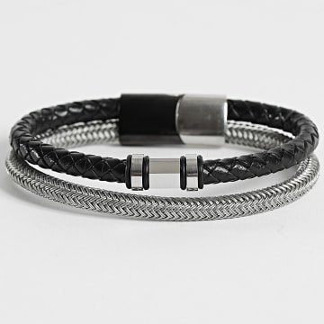 Frilivin - Bracciale a più file 873 argento nero