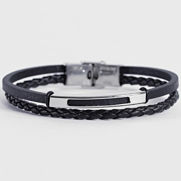 Frilivin - Bracelet Multi-Rangs 732 Noir Argenté