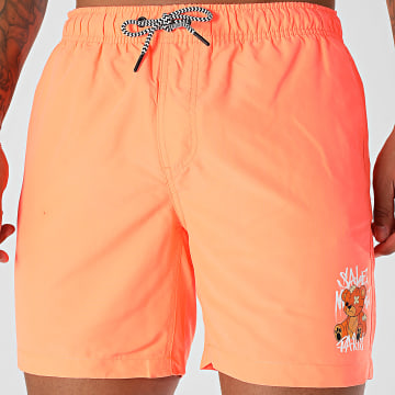 Sale Môme Paris - Short De Bain Nounours NRV Orange Fluo