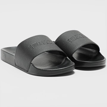 Tommy Hilfiger - Claquettes Hilfiger Print Tumble Pool Slide 5505 Noir