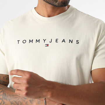 Tommy Jeans - Tee Shirt Linear Logo 0744 Beige