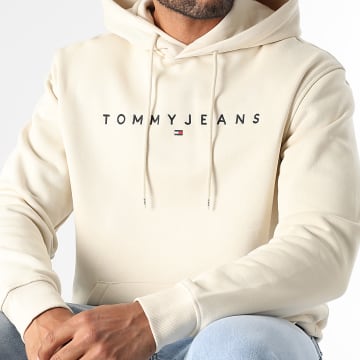 Tommy Jeans - Sweat Capuche Linear Logo 0746 Beige