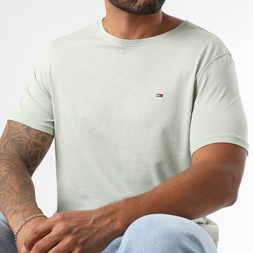 Tommy Jeans - T-shirt slim in jersey 4411 verde chiaro