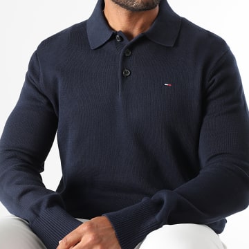Tommy Jeans - Essential 0304 Suéter abotonado azul marino delgado