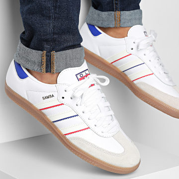 Adidas Originals - Samba Licensed OL JQ4049 Footwear White Lucid Blue Pure Ruby Sneakers