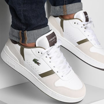 Lacoste - T-Clip Set 225 Zapatillas Blanco Marrón Oscuro