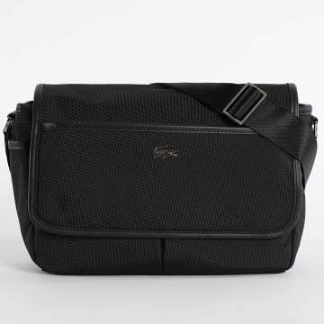Lacoste - Bolso Logo Cocodrilo Metal Negro