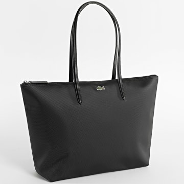 Lacoste - Sac A Main Femme Logo Brodé Crocodile Noir
