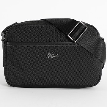 Lacoste - Sacoche Logo Crocodile Metal Noir