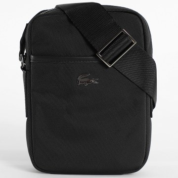 Lacoste - Tas Logo Krokodil Metaal Zwart