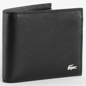 Lacoste - Portefeuille Logo Crocodile Metal Noir