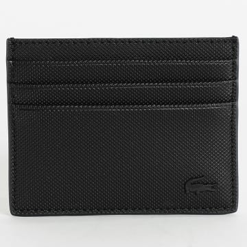 Lacoste - Porte-cartes Logo Crocodile Metal Noir