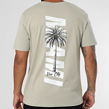 Luxury Lovers - Tee Shirt Oversize Tower Miami Beige Stone White