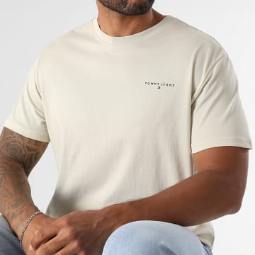 Tommy Jeans - Tee Shirt Slim Linear Chest 1780 Beige