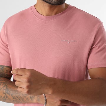 Tommy Jeans - Tee Shirt Slim Linear Chest 1780 Rose
