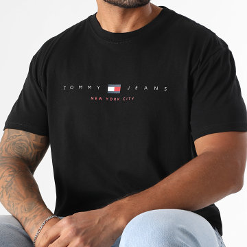 Tommy Jeans - Tee Shirt Flag Linear 1911 Noir