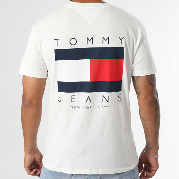 Tommy Jeans - Tee Shirt Bandiera Stampa grafica posteriore 1910 Bianco