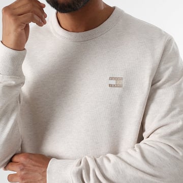 Tommy Jeans - Sweat Crewneck Badge Crew 1921 Beige Chiné