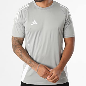 Adidas Sportswear - Tee Shirt A Bandes Tiro24 Jersey IS1012 Gris