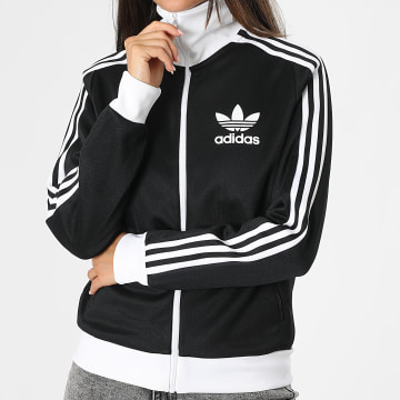 Adidas Originals - Sweat Zippé A Bandes Femme Classic TT HZ3743 Noir Blanc