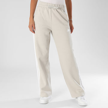 Adidas Sportswear - Pantalon Jogging A Bandes Femme 3 Stripes Open-Hem Fleece JW9215 Gris