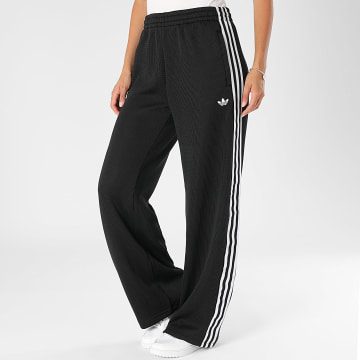 Adidas Originals - Pantalon Jogging En Mailles A Bandes Femme Firebird JV7525 Noir Blanc