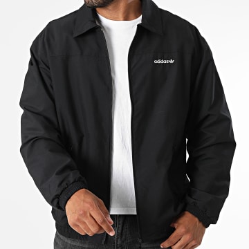 Adidas Originals - Chaqueta con cremallera cepillada JX3070 Negro