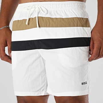 BOSS - Louis 50539210 Badeshorts Weiß Beige Schwarz