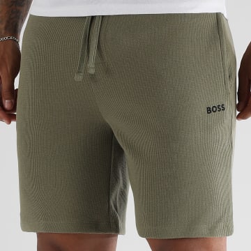 BOSS - Waffle Jogging Shorts 50535884 Khaki green