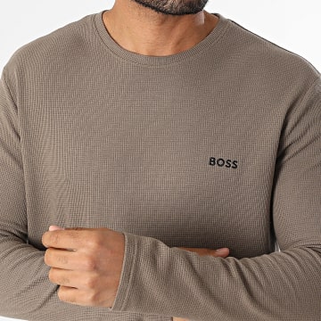 BOSS - Tee Shirt Long Sleeve Waffle 50535870 Taupe
