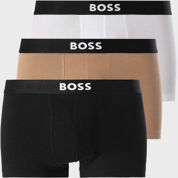 BOSS - Lot De 3 Boxers 50544263 Blanc Noir Beige
