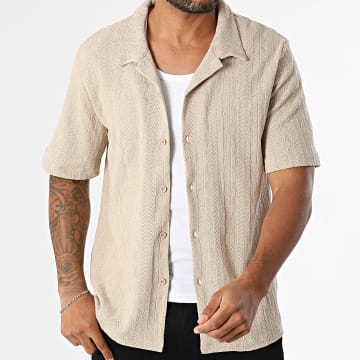 KZR - 234 Beige overhemd met structuur