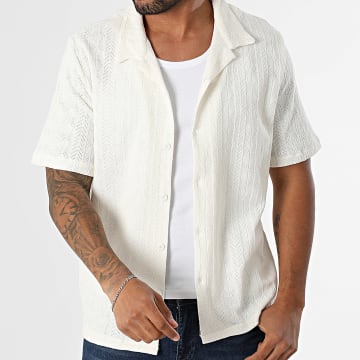 KZR - 234 Shirt met korte mouwen en structuur Licht Beige