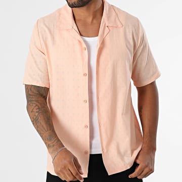 KZR - 235 Roze Geborduurd Shirt met Korte Mouw