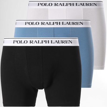 Polo Ralph Lauren - Juego De 3 Calzoncillos Negros Blancos Celestes