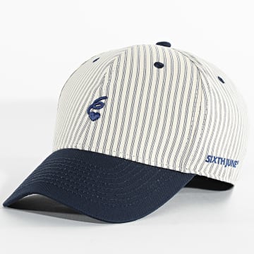 Sixth June - Casquette A Rayures M25683JCA Beige Bleu Marine