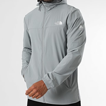 The North Face - Giacca con zip e cappuccio grigio Wind A8BP1